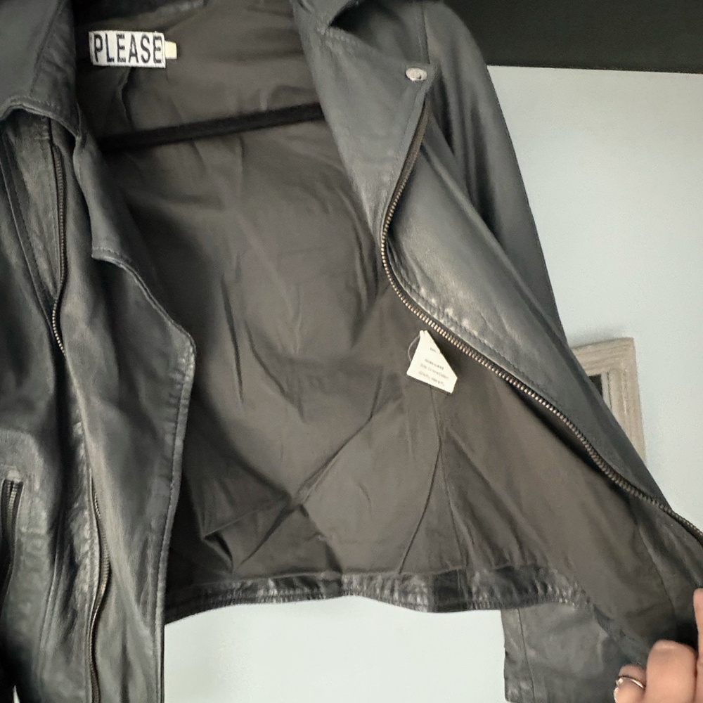 Please Italian Leather Coat size XS to S - Picture 7 of 11